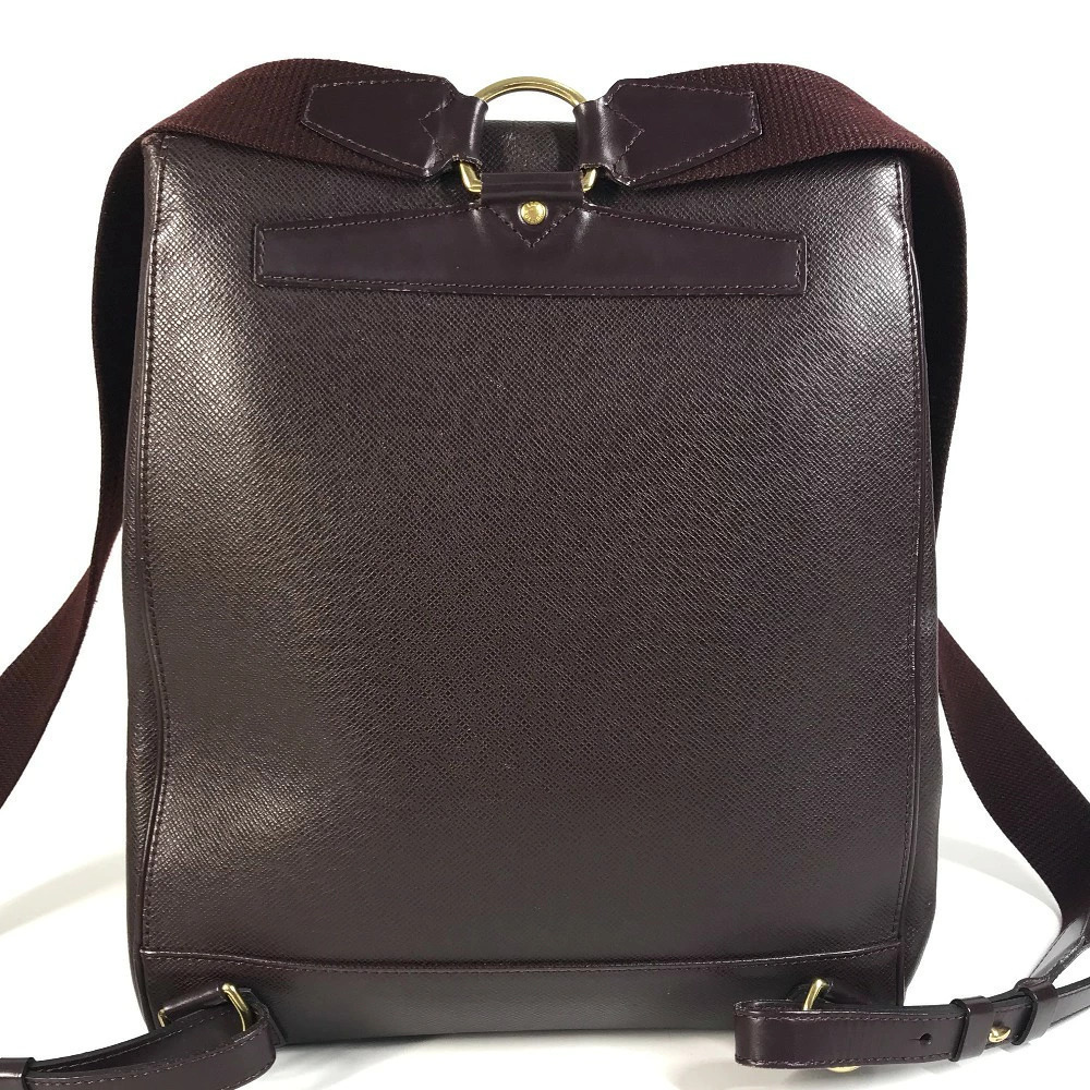 Louis Vuitton Red Backpack Rucksack Acajou Flap Cassia Taiga Daypack Wine